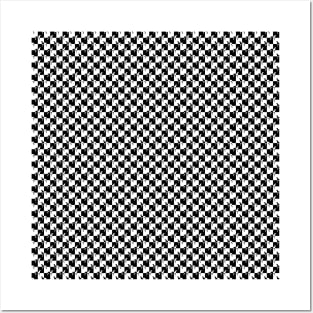 Black and White Checkerboard Weimaraner Posters and Art